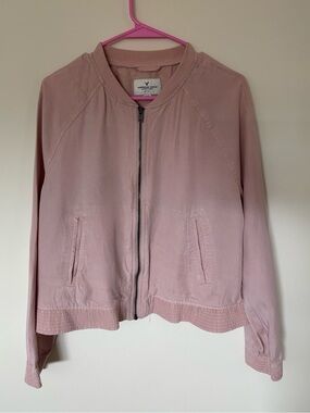 American Eagle Blush Pink Lightweight Zip-Up Jacket – Size Medium